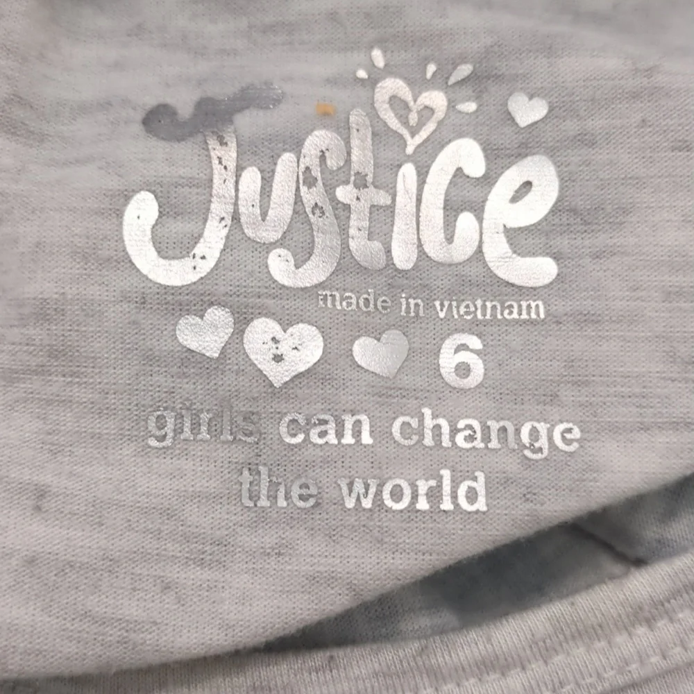 Justice | Swim Team Theme T-Shirt Grey Blue | 6